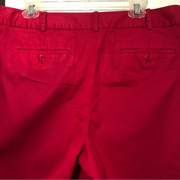 TALBOTS Curvy The Perfect Crop Pants Red Pink Sz 16 - Picture 8 of 12